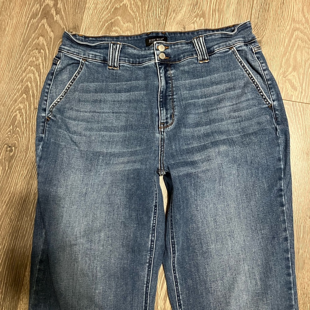 Judy Blue Wide Leg Denim Jeans - Picture 4 of 9